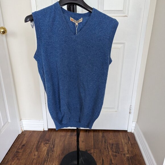 Blue cashmere vest size M - Picture 1 of 8